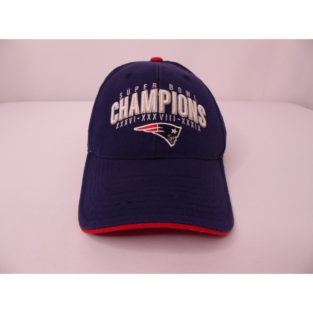 Reebok NFL New England Patriots Super Bowl Champions XXXVI-XXXVIII-XXXIX Hat Cap